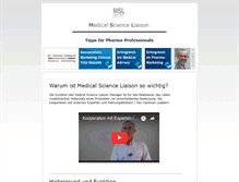 Tablet Screenshot of medical-science-liaison.com